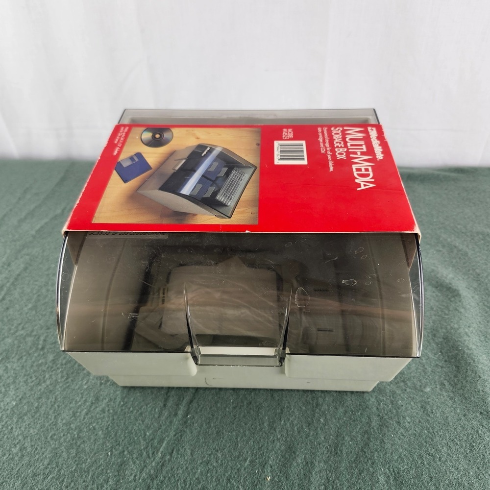 NEW‎ Vintage Mediamate Multi-Media Storage Box Diskette CD Case Holder Organizer